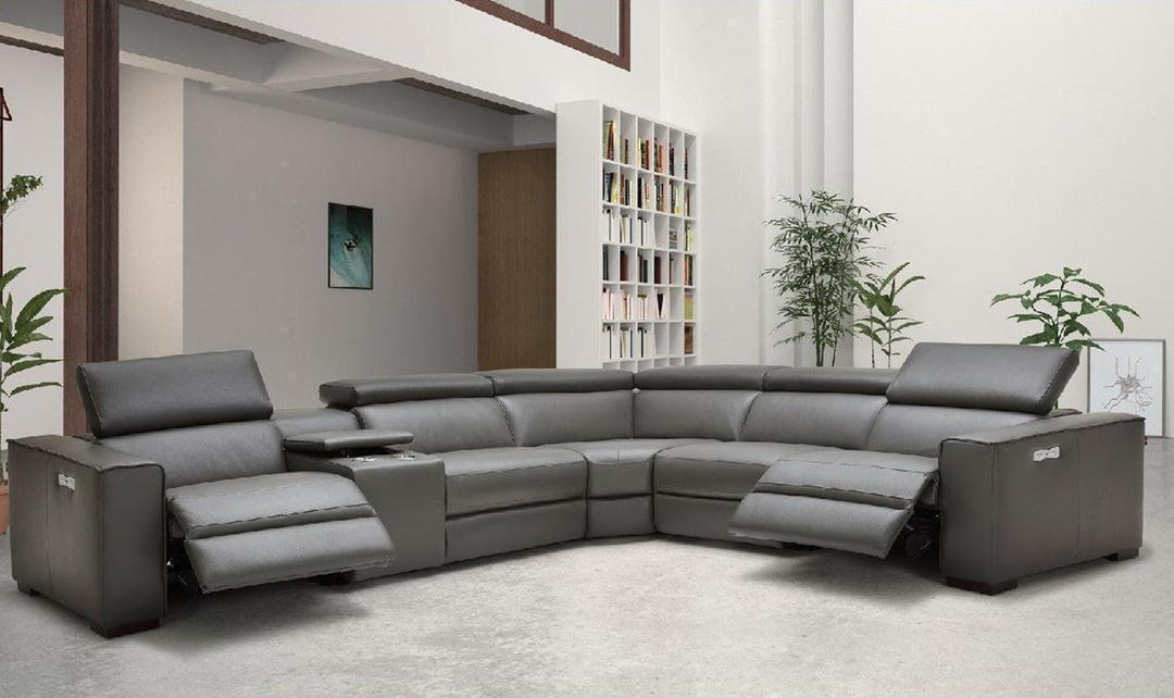 Incanto Leather Motion Sectional