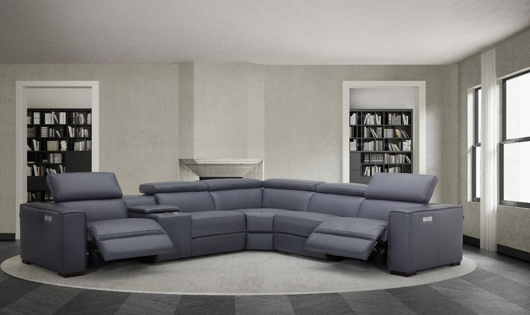 Incanto Leather Motion Sectional