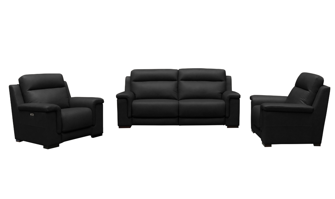 Dakota 2 Seater Power Recliner Loveseat in Black