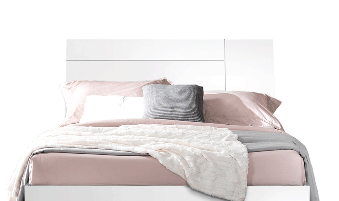 ESF Italia Panarea White Bed In King and Queen Size with Mat Finish