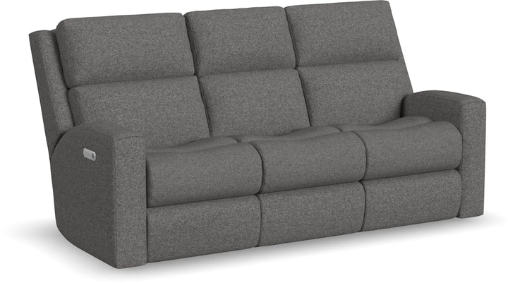 Flexsteel Score Power Reclining Sofa With Power Headrests & Lumbar