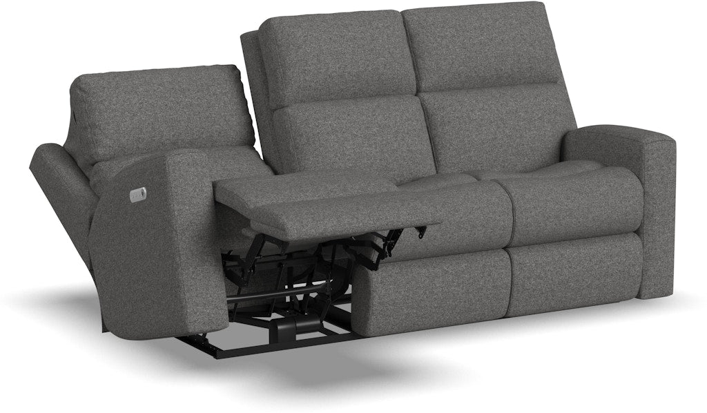 Flexsteel Score Power Reclining Sofa With Power Headrests & Lumbar