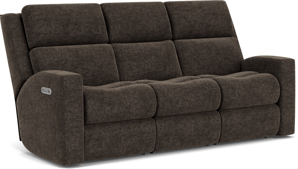 Flexsteel Score Power Reclining Sofa With Power Headrests & Lumbar