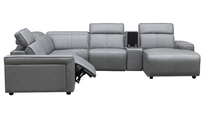 Leonardo 6 Pieces Power Recliner Sectional with Storage