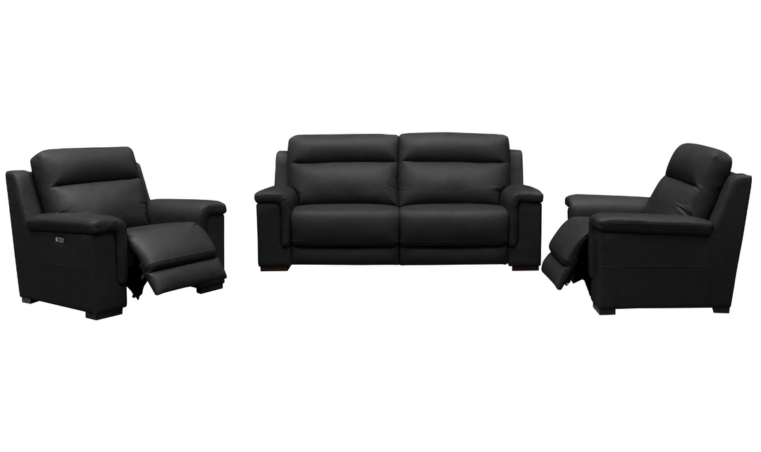 Gio Italia Palermo Power Recliner Sofa With USB Port in Black