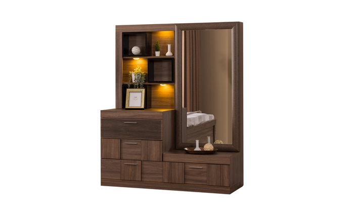 ESF Italia Lindo Wooden Rectangular Dresser With LED Lights