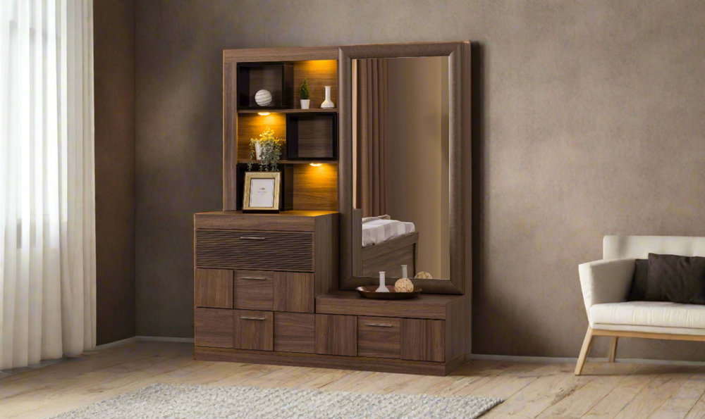 ESF Italia Lindo Wooden Rectangular Dresser With LED Lights