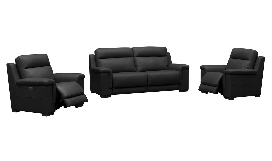 Dakota 2 Seater Power Recliner Loveseat in Black