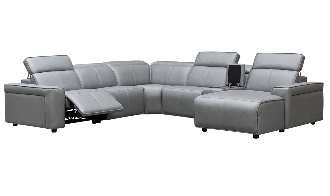 Leonardo 6 Pieces Power Recliner Sectional with Storage