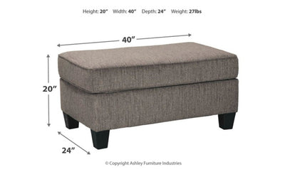 Nemoli Rectangle Ottoman with Exposed Tapered Feet