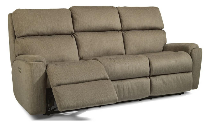 Flexsteel Rio Power Reclining Sofa with Power Headrests