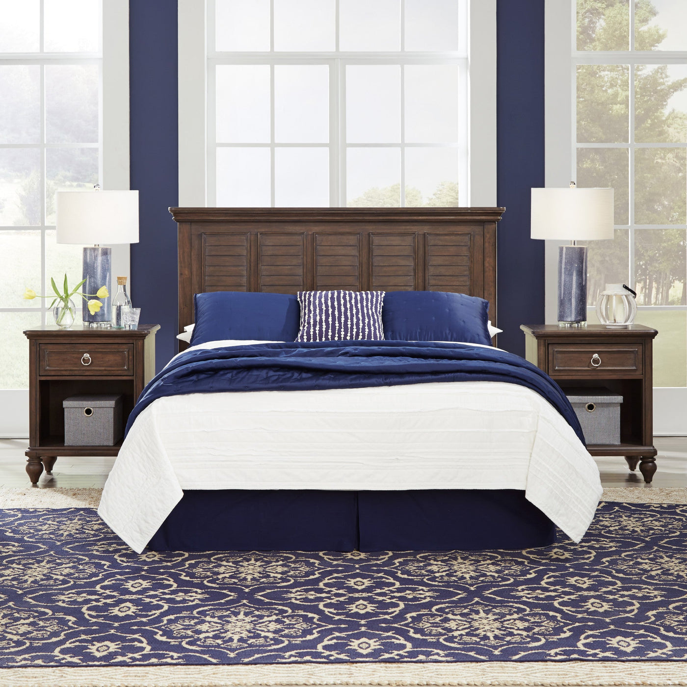 Marie Queen Headboard and Two Nightstands by homestyles