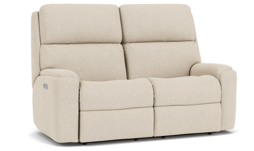 Rio Fabric Power Reclining Loveseat with Console