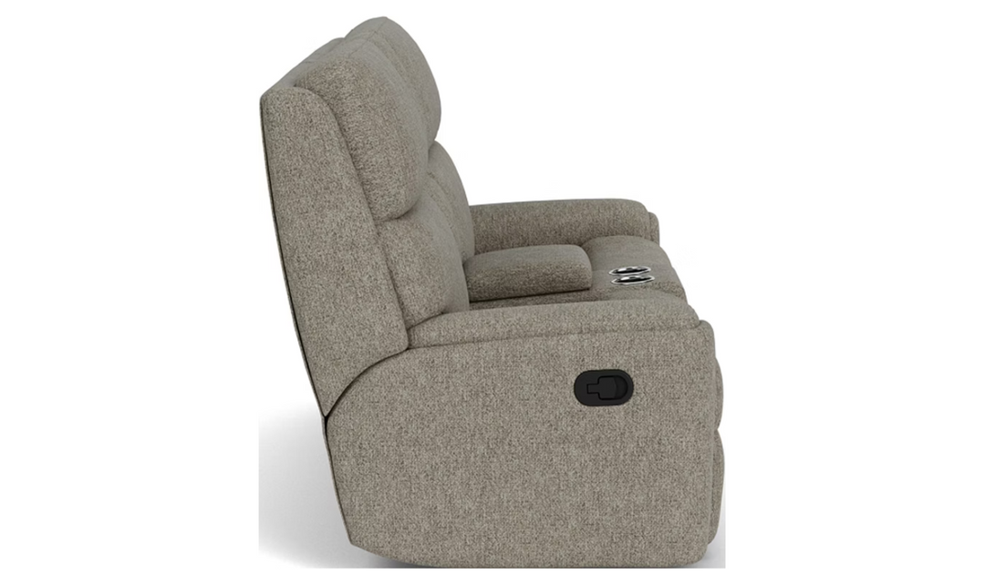 Rio Fabric Power Reclining Loveseat with Console