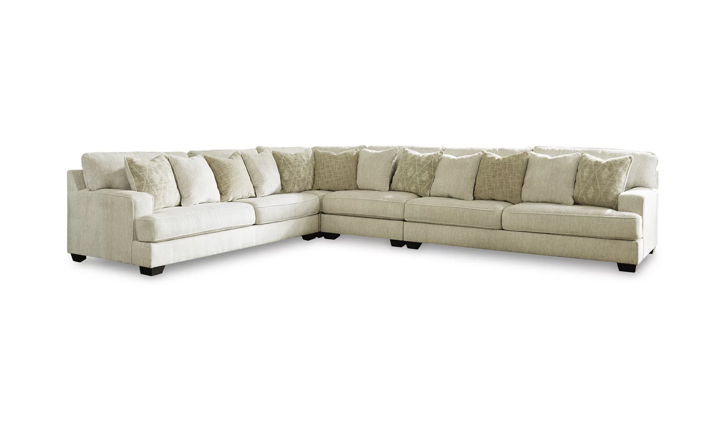 Modern Heritage Rawcliffe L-Shaped Parchment Fabric Sectional Sofa