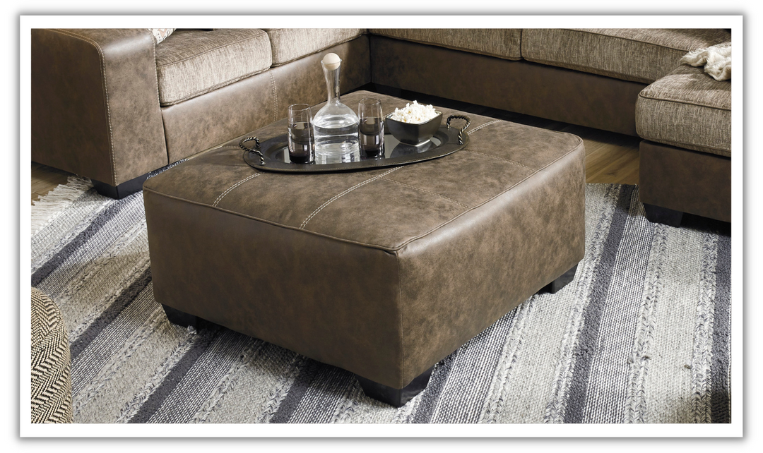 Abalone Oversized Accent Ottoman-Leahyco