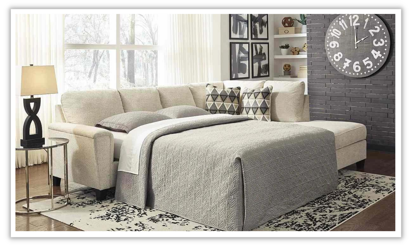 Abinger L-shaped Fabric Sleeper Sectional Sofa