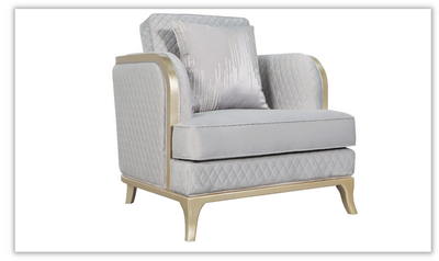 Adele Beige Chair with Accent Pillow