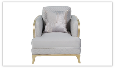 Adele Beige Chair with Accent Pillow