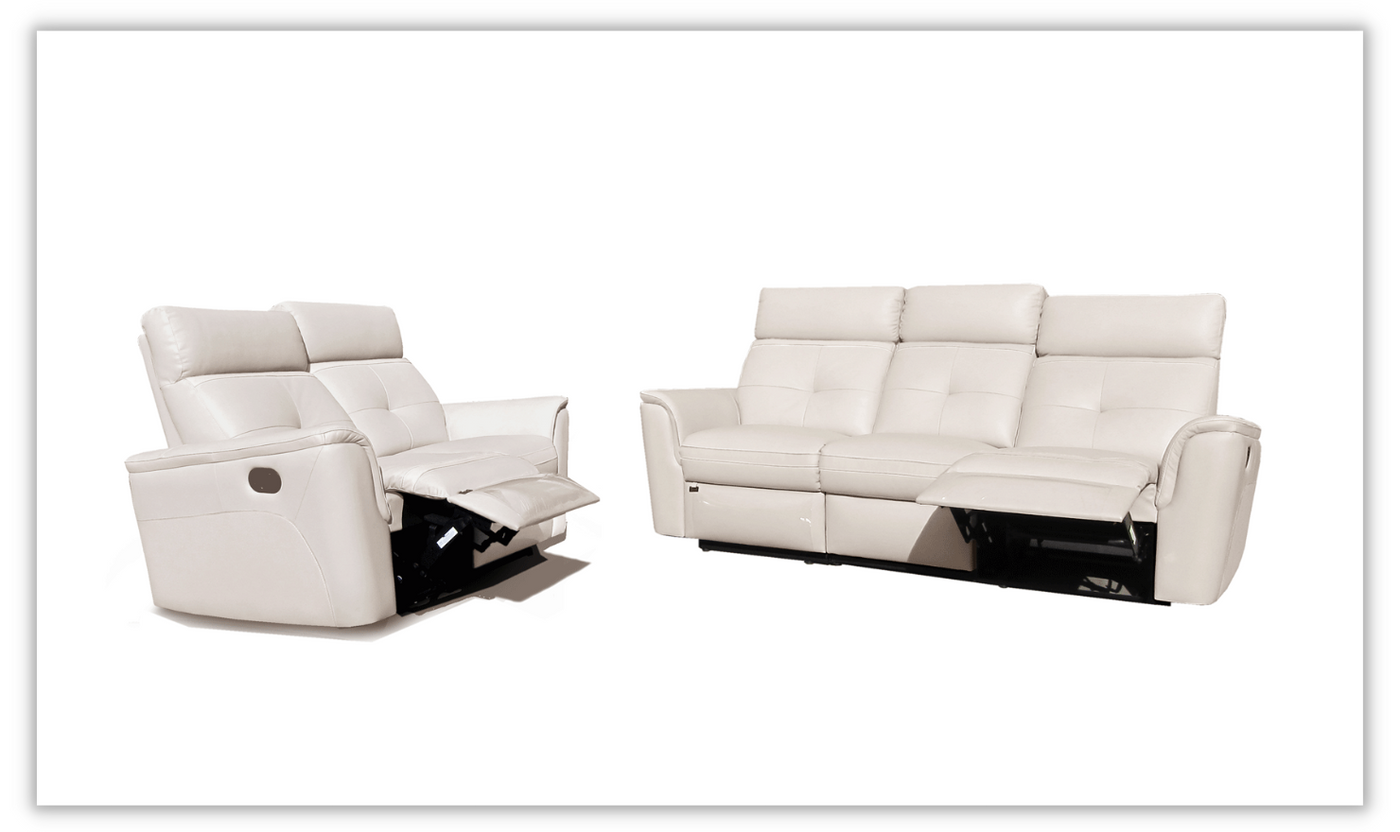 Adonis Italian Leather Manual Recliner Sofa