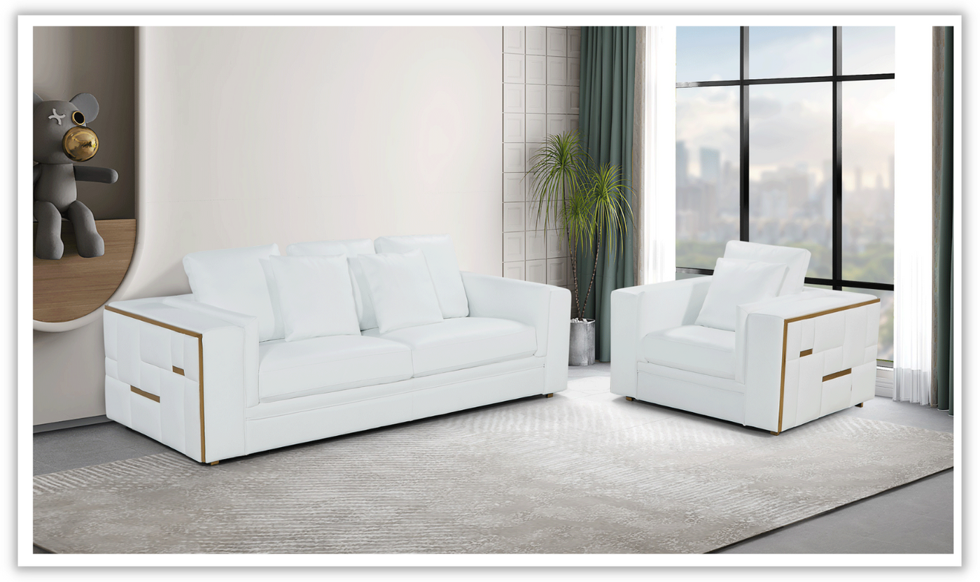 Adorn Living Room Set In White