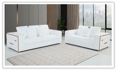 Adorn Living Room Set In White