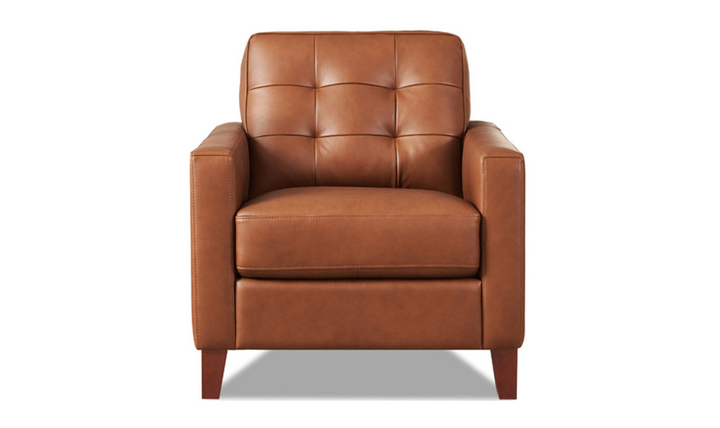 Aiden Leather Chair With Track Arms