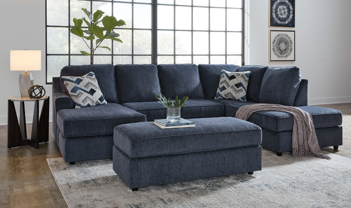 Albar Place U-Shape 2-Piece Sectional in Cobalt