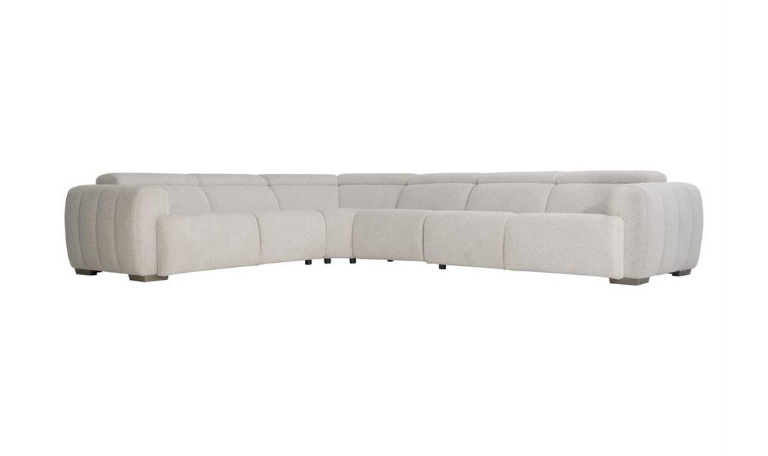 Aldo 4-Piece Power Motion Sectional in Light Gray-Leahyco