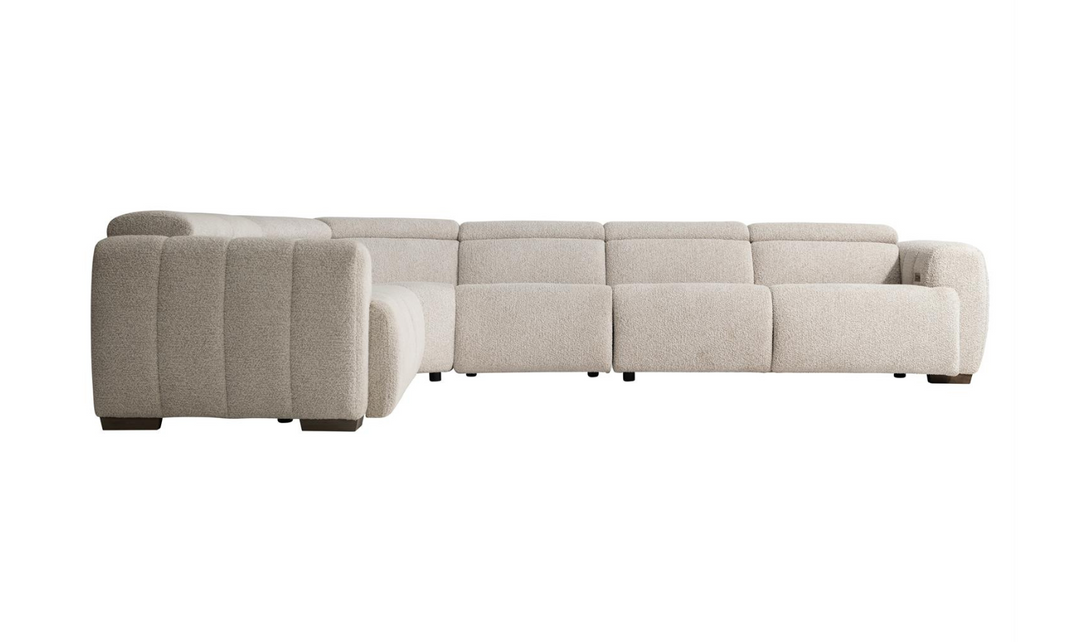 Aldo 4-Piece Power Motion Sectional in Light Gray-Leahyco