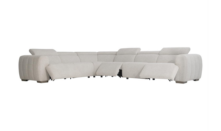 Aldo 4-Piece Power Motion Sectional in Light Gray-Leahyco