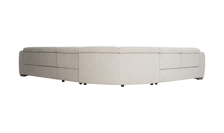 Aldo 4-Piece Power Motion Sectional in Light Gray-Leahyco