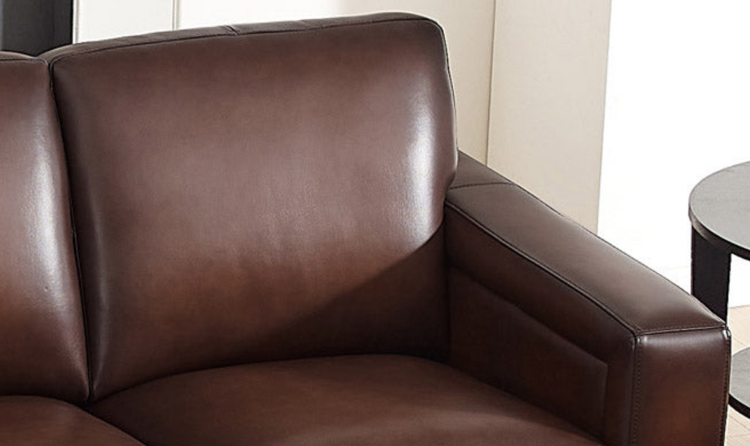 Alice 3-Seater Leather Sofa With Track Arms