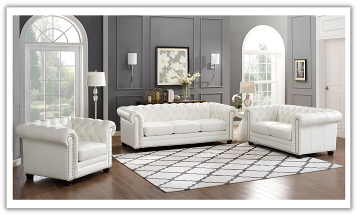 Aliso Leather Living Room Set