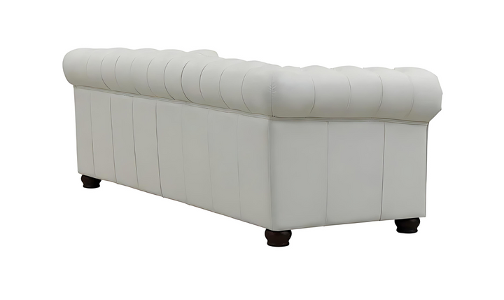 Aliso 3-Seater Leather Sofa With Rolled Arms-Leahyco