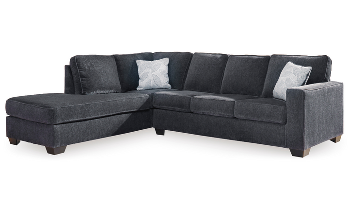 Altari L-shaped Fabric Sectional with Track Arms-Leahyco 