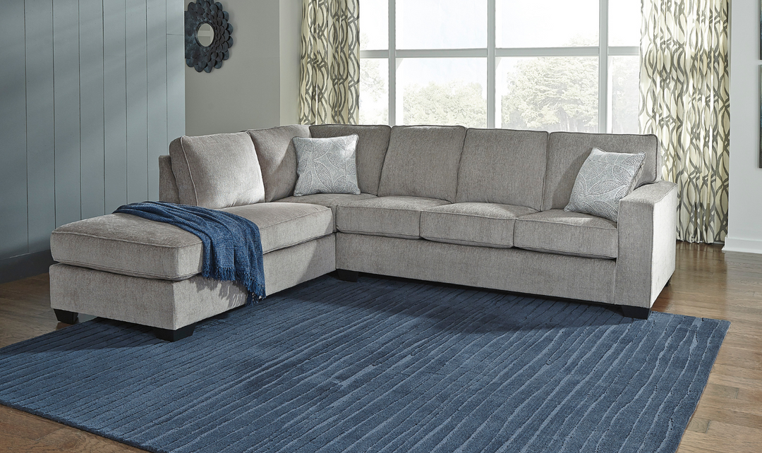 Altari L-shaped Fabric Sectional with Track Arms-Leahyco 