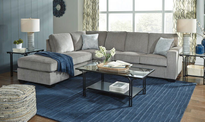 Altari L-shaped Fabric Sectional with Track Arms-Leahyco 