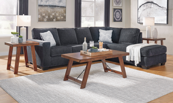 Altari L-shaped Fabric Sectional with Track Arms-Leahyco 