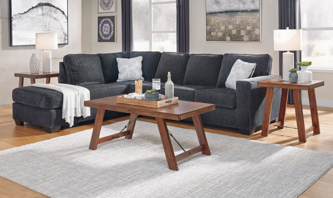 Altari L-shaped Fabric Sectional with Track Arms-Leahyco 