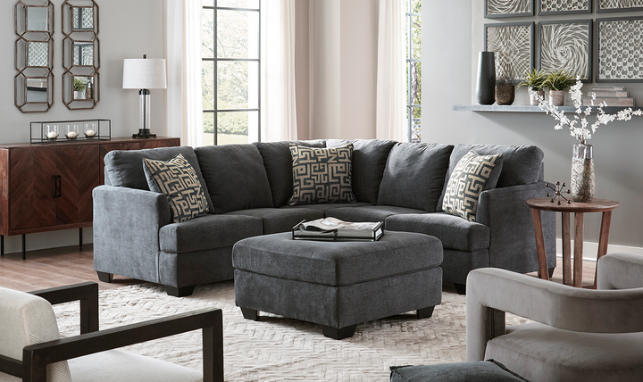 Ambrielle L-Shape Sectional Sofa With Polyester Upholstery