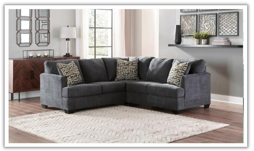 Ambrielle L-Shape Sectional Sofa With Polyester Upholstery