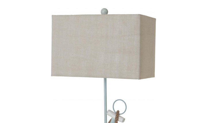 Anchor 28" Distressed Polyresin Coastal Table Lamp with USB (Set of 2)