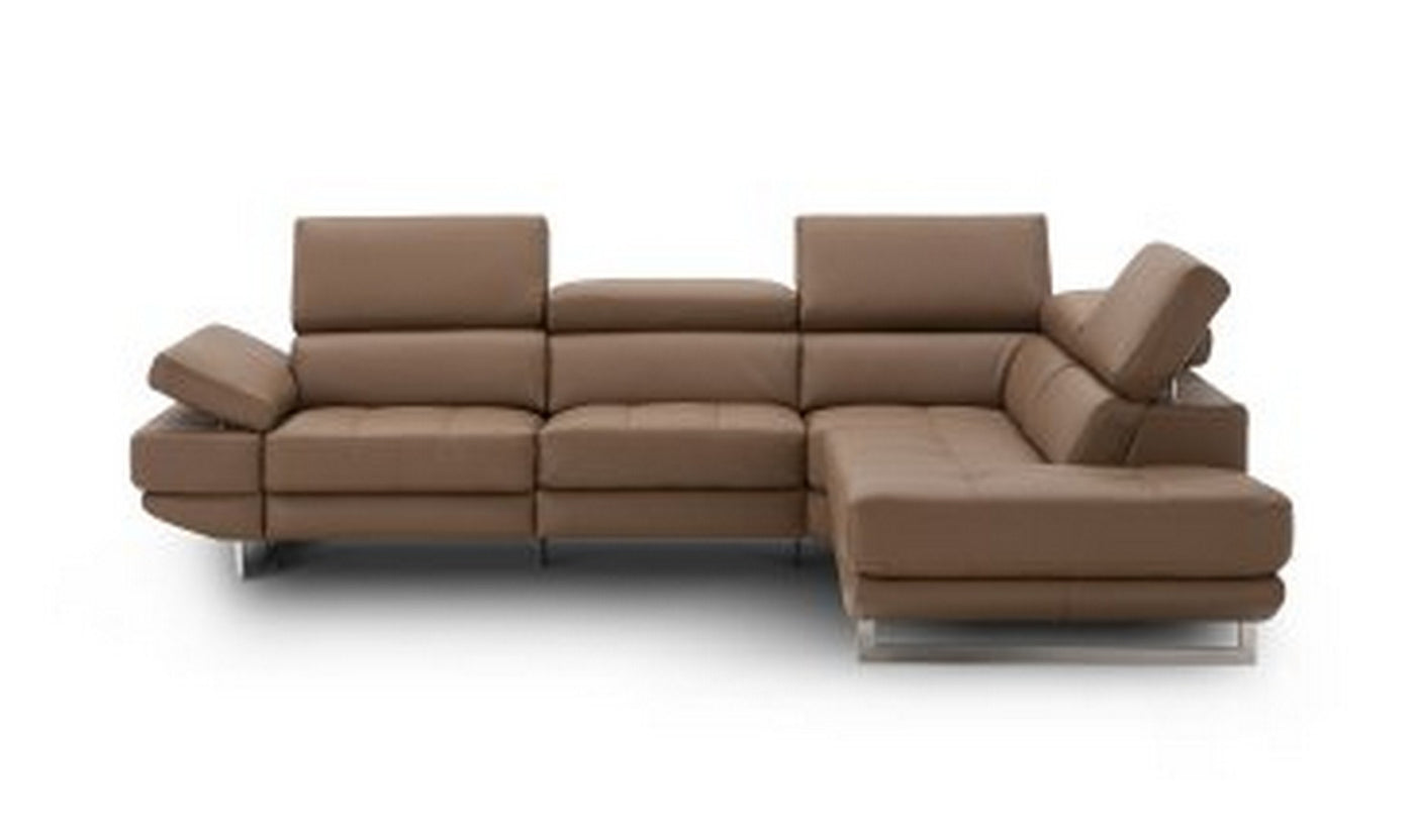 Annalaise Leather 5-Seater Recliner Sectional Sofa