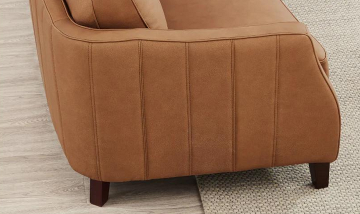 Aria 2-Seater Leather Sofa In Saddle Brown-Leahyco