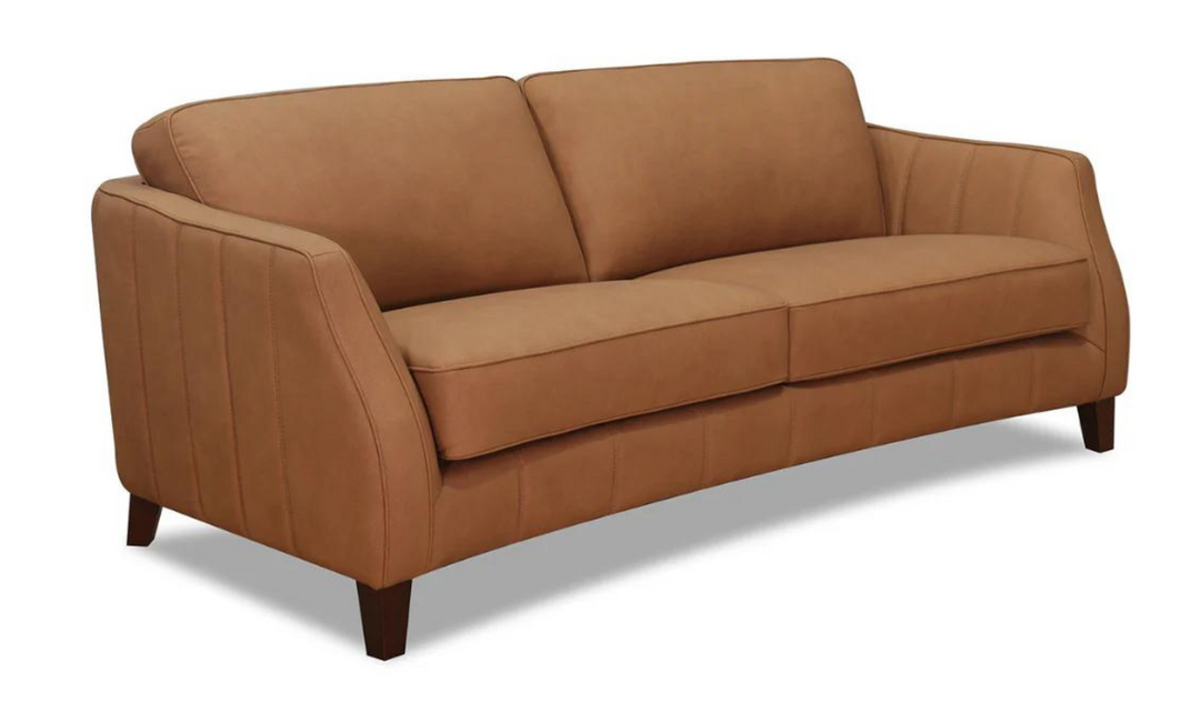 Aria 2-Seater Leather Sofa In Saddle Brown-Leahyco