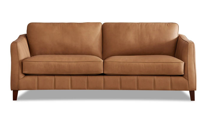 Aria 2-Seater Leather Sofa In Saddle Brown-Leahyco