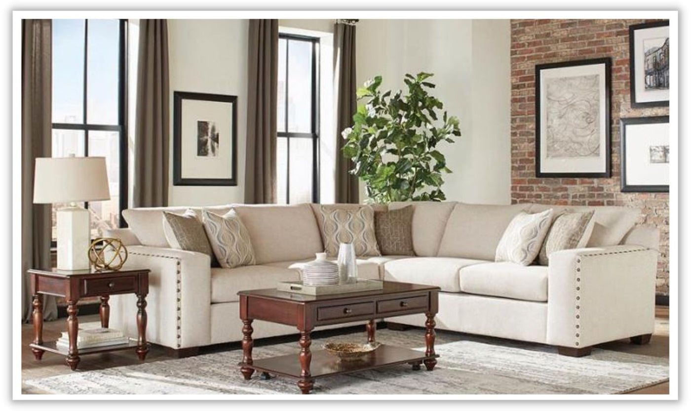 Aria Sectional Sofa in Beige