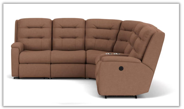 Flexsteel Arlo Fabric Power Reclining Sectional with Storage