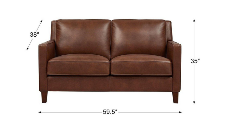 Ashby 2-Seater Loveseat In Pecan Brown-Leahyco